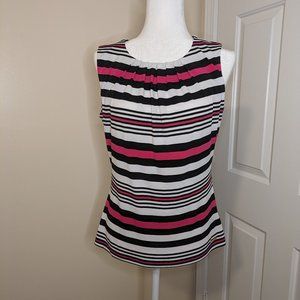 Calvin Klein Sleeveless Blouse size S black, white, pink